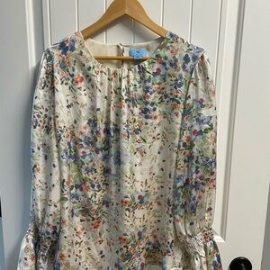 Cece Floral Long Sleeve Blouse
